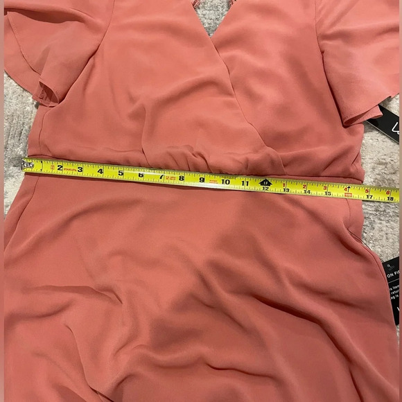 NWT Longing for You Rose Lace Short Flutter Sleeve Maxi Dress Size Medium - Picture 10 of 11